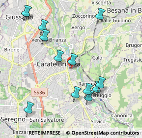 Mappa Via Giosuè Carducci, 20841 Carate Brianza MB, Italia (2.21077)