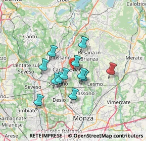 Mappa Via Giosuè Carducci, 20841 Carate Brianza MB, Italia (5.32083)