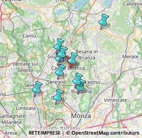 Mappa Via Giosuè Carducci, 20841 Carate Brianza MB, Italia (5.15909)