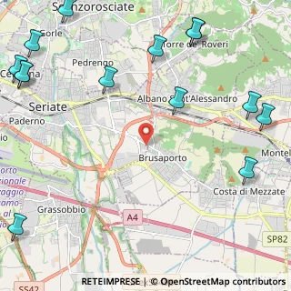Mappa Via Brusaporto, 24060 Seriate BG, Italia (3.37357)