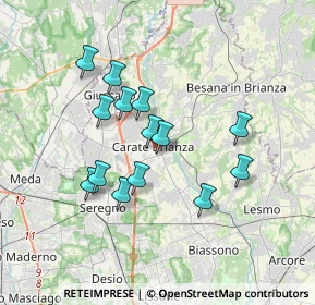 Mappa Via Amedeo Colombo, 20841 Carate Brianza MB, Italia (3.06286)