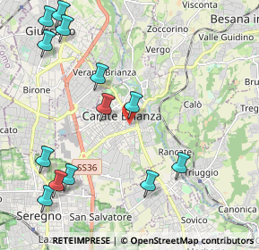 Mappa Via Amedeo Colombo, 20841 Carate Brianza MB, Italia (2.57462)