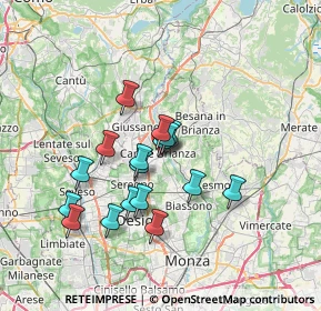 Mappa Via Amedeo Colombo, 20841 Carate Brianza MB, Italia (5.74588)