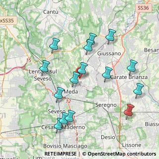 Mappa Via Don F. Canali, 22060 Cabiate CO, Italia (4.13867)