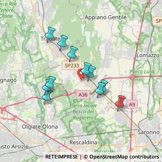 Mappa Via A. Pozzi, 22076 Mozzate CO, Italia (3.18182)
