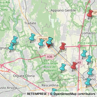 Mappa Via A. Pozzi, 22076 Mozzate CO, Italia (5.40733)