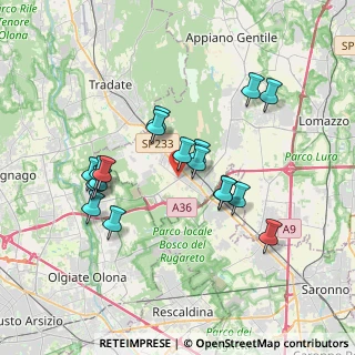 Mappa Via A. Pozzi, 22076 Mozzate CO, Italia (3.32667)