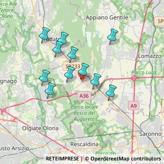 Mappa Via A. Pozzi, 22076 Mozzate CO, Italia (3.24364)