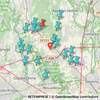 Mappa Via A. Pozzi, 22076 Mozzate CO, Italia (3.8755)