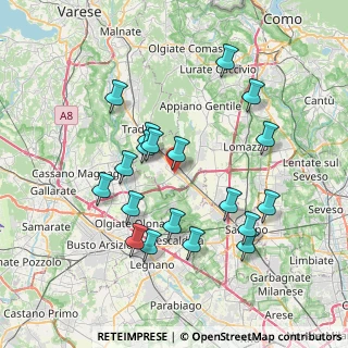 Mappa Via A. Pozzi, 22076 Mozzate CO, Italia (7.31632)