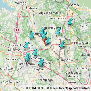 Mappa Via A. Pozzi, 22076 Mozzate CO, Italia (6.56857)