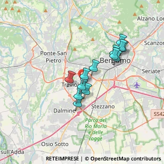 Mappa Via E.Scuri, 24048 Treviolo BG, Italia (2.88154)