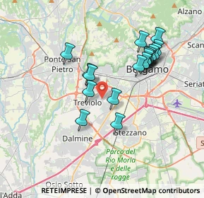 Mappa Via E.Scuri, 24048 Treviolo BG, Italia (3.37895)
