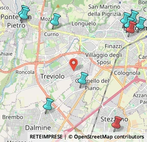 Mappa Via E.Scuri, 24048 Treviolo BG, Italia (3.2975)