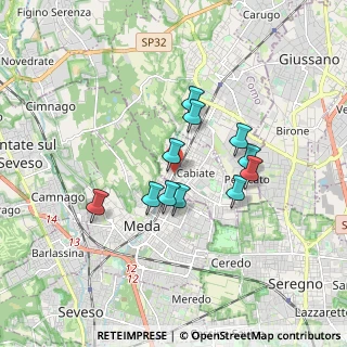 Mappa Cabiate, 22060 Cabiate CO, Italia (1.36909)
