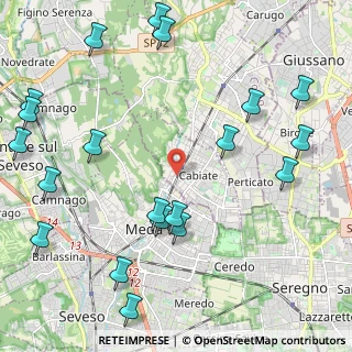 Mappa Via A. Grandi, 22060 Cabiate CO, Italia (2.8225)