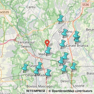 Mappa Via A. Grandi, 22060 Cabiate CO, Italia (4.685)