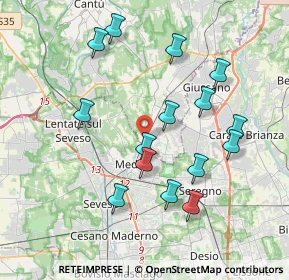 Mappa Via A. Grandi, 22060 Cabiate CO, Italia (3.772)
