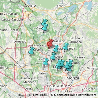 Mappa Via A. Grandi, 22060 Cabiate CO, Italia (6.76857)