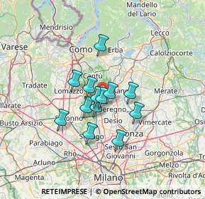 Mappa Via A. Grandi, 22060 Cabiate CO, Italia (9.10769)