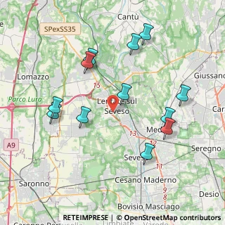 Mappa Via Achille Grandi, 20823 Lentate sul Seveso MB, Italia (4.055)