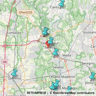 Mappa Via Achille Grandi, 20823 Lentate sul Seveso MB, Italia (5.85182)