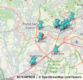 Mappa 24048 Treviolo BG, Italia (3.92667)