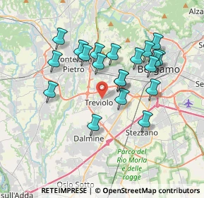 Mappa 24048 Treviolo BG, Italia (3.3055)