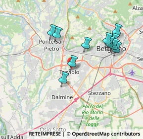 Mappa 24048 Treviolo BG, Italia (3.69182)