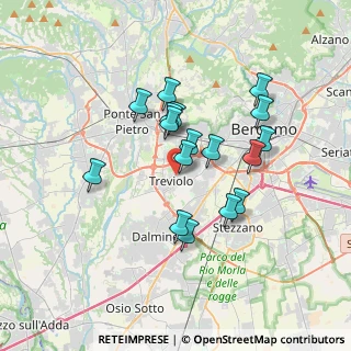 Mappa Via C. Zonca, 24048 Treviolo BG, Italia (2.95294)