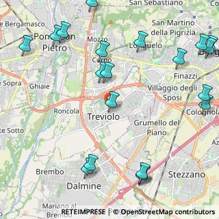 Mappa Via C. Zonca, 24048 Treviolo BG, Italia (2.9425)