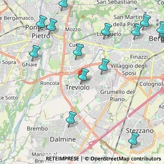 Mappa Via C. Zonca, 24048 Treviolo BG, Italia (2.96643)