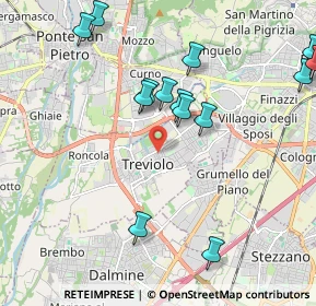 Mappa 24048 Treviolo BG, Italia (2.927)