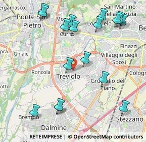 Mappa 24048 Treviolo BG, Italia (2.45176)