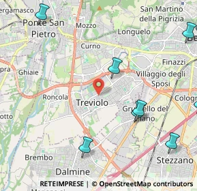 Mappa 24048 Treviolo BG, Italia (3.21727)