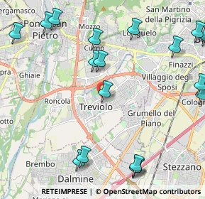 Mappa 24048 Treviolo BG, Italia (2.9425)