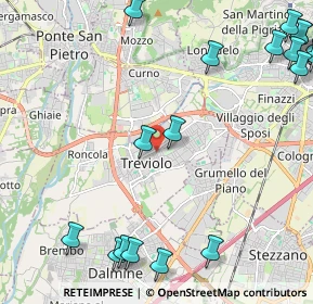 Mappa 24048 Treviolo BG, Italia (3.3255)