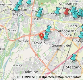Mappa 24048 Treviolo BG, Italia (3.175)