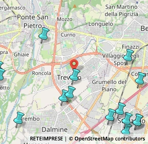 Mappa 24048 Treviolo BG, Italia (3.44944)