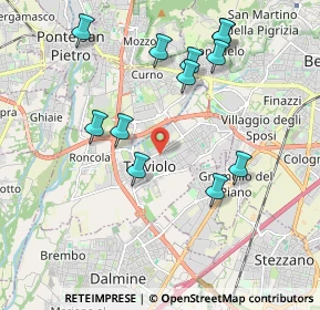 Mappa 24048 Treviolo BG, Italia (2.01583)