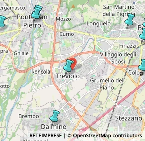 Mappa 24048 Treviolo BG, Italia (3.59167)