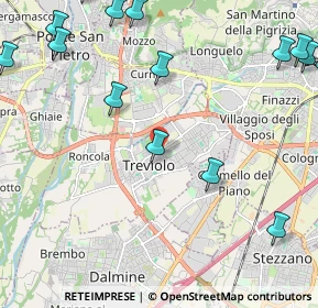 Mappa 24048 Treviolo BG, Italia (3.3295)