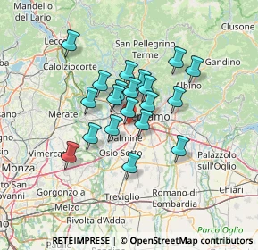 Mappa 24048 Treviolo BG, Italia (9.8415)