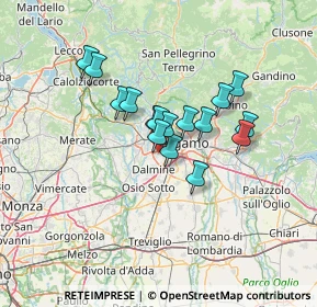 Mappa 24048 Treviolo BG, Italia (9.68125)