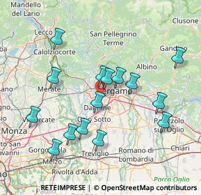 Mappa 24048 Treviolo BG, Italia (14.84667)