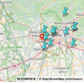 Mappa 24048 Treviolo BG, Italia (6.74636)