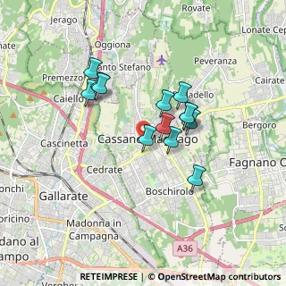 Mappa Via Moro Aldo, 21012 Cassano Magnago VA, Italia (1.39308)