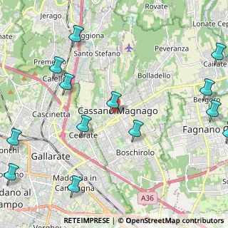 Mappa Via Moro Aldo, 21012 Cassano Magnago VA, Italia (2.96615)
