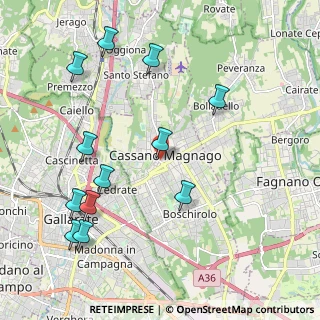 Mappa Via Moro Aldo, 21012 Cassano Magnago VA, Italia (2.3475)
