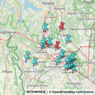Mappa Via Moro Aldo, 21012 Cassano Magnago VA, Italia (7.5105)